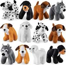 Plush Puppy Dogs - (Pack of 12) 6 Inches Tall Stuffed Animals Bulk Assorted Pupp