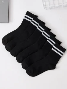 6 Pairs Mid Length Socks Set Sweat Absorption Gym Running Sports Men's Foot Wear - Picture 1 of 11