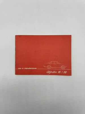 Libretto Uso Manutenzione Alfa Romeo Alfetta 1.6 / 1.8 - Immagine 1 di 4