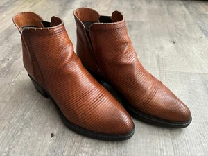 TOP! Kim Kay London Ankle Boots mit Absatz/ Leder / Gr. 38 / Farbe cognac - Bild 1 von 11