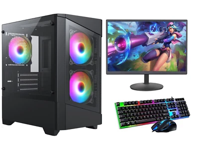 Fast Gaming PC Computer Bundle Intel Core i5 16GB SSD+1TB Win 10 2GB GT730 - Image 1 of 4