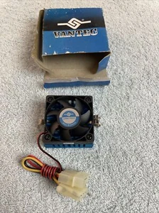 VANTEC CPU COOLER BALL BEARING FAN black 53x53x25.3 mm computer Heat sink Blue - Picture 1 of 2