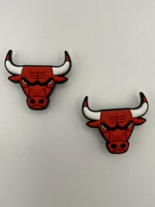 NBA Chicago Bulls Basketball Team For Crocs Shoe Charms - 2 Pieces - Picture 1 of 1