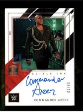 2022 Panini Impeccable WWE Commander Azeez Indelible Ink Auto Gold /10 Rare @@@