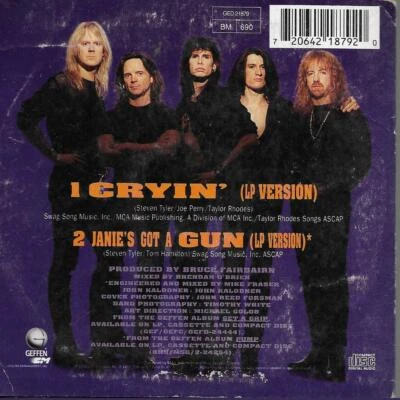 Cd, Single - Aerosmith ‎– Cryin' Label: Geffen Records ‎– Ged 21879 Format: Cd - Image 1 of 2
