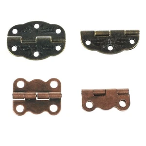 6 Stück Scharnier  Retro Möbelband Möbelbänder Antik Stil Messing Farbe Vintage - Bild 1 von 3