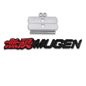 Black&Red Metal MUGEN Logo Car Front Grille Emblem Auto Racing Sport Grill Bagde - Bild 1 von 9