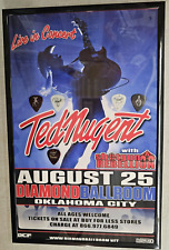 Ted Nugent Collection- Oklahoma Concert Poster & 5 Used Guitar Picks- Framed
