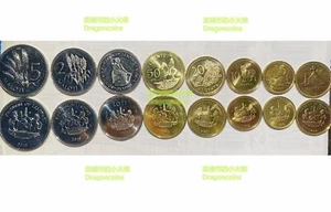 Lesotho Set 8 Coins, 1 5 10 20 50 Lisente 1 Loti 2 5 Maloti UNC - Picture 1 of 1