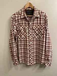 EXOFFICIO Men’s Size Medium Red Plaid Long Sleeve Adventure Snap Shirt - Picture 1 of 17