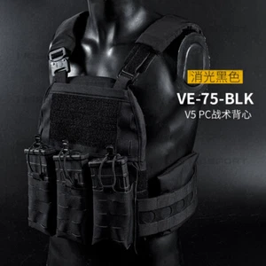 V5 PC Tactical Vest Quick Release Triple Bag Built-In Splint Nylon Hunting - Picture 1 of 17