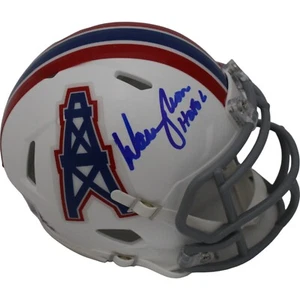 Warren Moon Signed Houston Oilers TB Mini Helmet HOF Beckett 44766 - Picture 1 of 3
