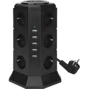 Tour Multiprise Parasurtenseur Parafoudre 12 Prises 5 USB 4,5A Ports - Cordon 2M - Imagen 1 de 4