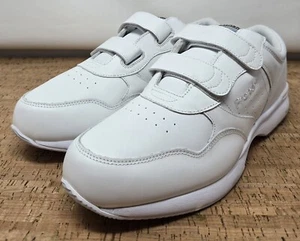 Propet LifeWalker Strap White Leather Strap Men's 12D Casual Shoe - Picture 1 of 12