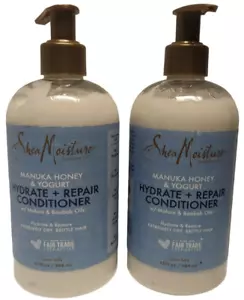 2 Pack SheaMoisture Manuka Honey & Yogurt Conditioner 13oz Repair Curly Hair New - Picture 1 of 4