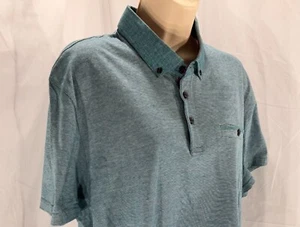 Ted Baker London mens Polo light green pin stripe size 7 US (3xl) 3 button  - Picture 1 of 9