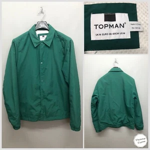 Chaqueta con Capucha Topman Para Hombre Verde Ligera Mediana Impermeable - Imagen 1 de 11