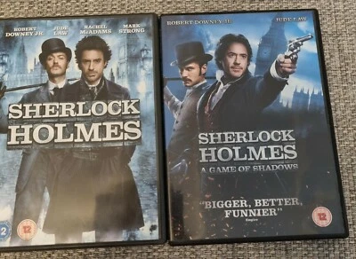 Sherlock Holmes & Sherlock Holmes Game of Shadows DVDs - Excellent Condition - Image 1 of 4