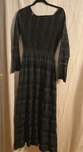 ZARA KNITWEAR COLLECTION DRESS - BLACK & GOLD - NWT - SIZE MEDIUM - Picture 1 of 12