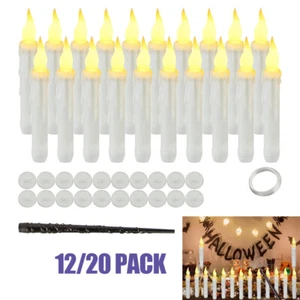 12/20Pcs Floating Candles Christmas Hanging Harry Potter LED Candles Warm AU - Picture 1 of 15