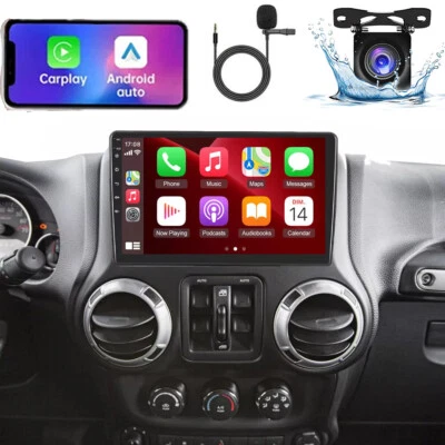 CAR-PROS 10" Car Radio Stereo Carplay Android 13 GPS Navi For Jeep Wrangler JK 2007-2017