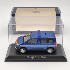 Norev 1/43 Peugeot Rifter Gendarmerie Blue Diecast Models Car Christmas Gift - Picture 1 of 7