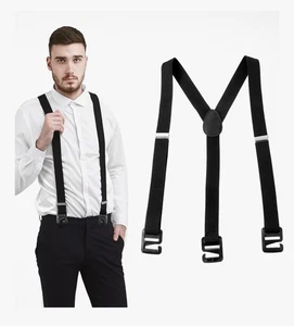 1 Stück Herren Hosenträger Big and Tall Hosenträger für Männer, schwarze Hosenträger für Männer - Bild 1 von 7