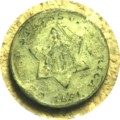 elf Three Cents Silver 1851 Type I Szego Collection  - Image 1 of 2
