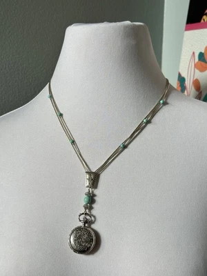 Reloj Collar Carolyn Pollack 3 Hilos 925 Turquesa Esterlina Líquida (No Probado) Foto 1 de 4