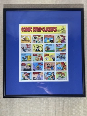 US Postage Stamp Sheet Pane “Comic Strip Classics” 32 cents 1995 Framed - Image 1 of 3