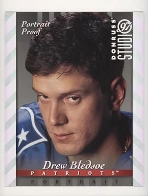 1997 Donruss Studio 8x10 Silver Portrait Proof Drew Bledsoe #4 - Image 1 of 2