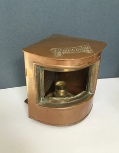 Vintage Copper Starboard Triangular Navigation Light. No Glass. Made in Bristol - Picture 1 of 11