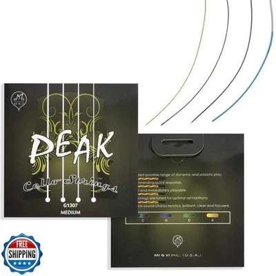 MIandVI PEAK Classic Cello Strings — 1/8 Scale Full Set (A-D-G-C) | Student B - Image 1 of 4