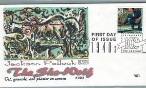1999  First day Cover #3186h Abstract Expressionism Jackson Pollock WII cachet - Picture 1 of 2