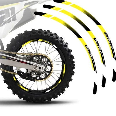 Amarillo 21 pulgadas. Calcomanía adhesiva de llanta de 18" para moto de cross A01 para Suzuki DR200S 20 21 22 23 Foto 1 de 4