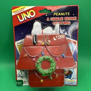 PEANUTS A CHARLIE BROWN CHRISTMAS UNO GAME SNOOPY’S DOGHOUSE NEW SEALED 2008 - Picture 1 of 11