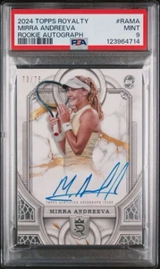 2024 Topps Royalty Tennis Mirra Andreeva Rookie Autograph #RA-MA /75 PSA 9 Mint - Bild 1 von 3