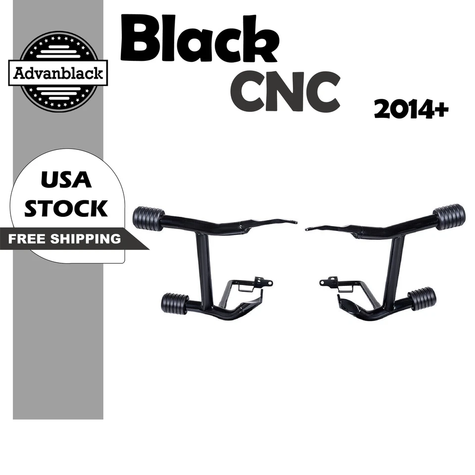 Protectores de alforjas ProTek de rendimiento trasero negro barra de choque para Harley 14+ Foto 1 de 4