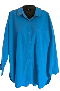 Eileen Fisher Button Damen Shirt L Bio Baumwolle Relaxed Basic Capsule Classic - Bild 1 von 9