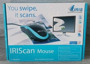 Mouse IRIScan tutto in uno mouse e scanner per Windows scatola nera aperta mai usato - Foto 1 di 20