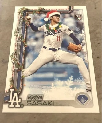 2025 Topps Holiday Roki Sasaki SP Card MLB Baseball Encased - Image 1 of 4
