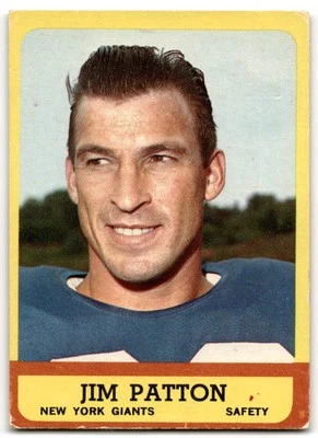 1963 Topps Jim Patton New York Giants #58 - Image 1 of 2