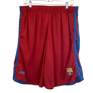 FC Barcelona Soccer Shorts Official Men XL Athletic Football Club Burgundy Blue - Picture 1 of 12