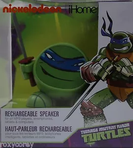 Nickelodeon iHome Teenage Mutant Ninja Turtles Leonardo Rechargeable Speaker NIB - Picture 1 of 2