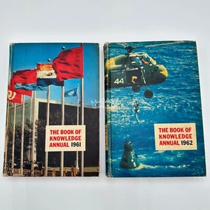 The Book Of Knowledge Annual 1961 & 1962 Hardcover Editions - Picture 1 of 14