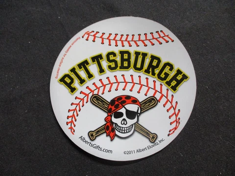 2011 Pittsburgh (Pirates) Novelty Logo Round Baseball Design Magnet 3 3/4" Cover