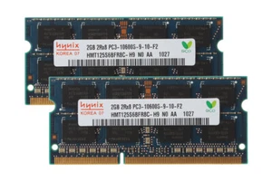 Hynix 4GB 2X 2GB PC3-10600S DDR3 1333MHz 204pin Sodimm Laptop Memory RAM PC10600 - Picture 1 of 6