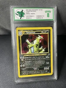 Tyranitar 12/75 Holo Neo Discovery - TFG 8 NM Mint - 1st Edition Mislabelled - Picture 1 of 3