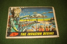 1962 Topps Mars Attacks Card #1 The Invasion Begins, Lower Grade