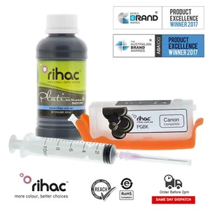 Cartucho de recarga negro PGI-670 PGBK + tinta pigmentaria para Canon TS5060 TS6060 MG6860 - Imagen 1 de 5